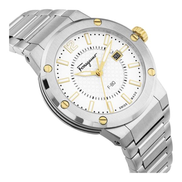 Salvatore Ferragamo F 80 Classic Silver Dial Silver Steel Strap Watch For Men Sfhy02922 - alternate view