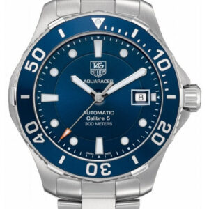 Tag Heuer Aquaracer Caliber 5 Automatic Blue Dial Silver Steel Strap Watch For Men Wan2111 Ba0822