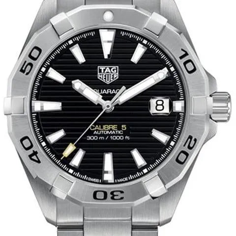 Tag Heuer Aquaracer Automatic Caliber 5 Black Dial Silver Steel Strap Watch For Men Wbd2110 Ba0928 - Image 4