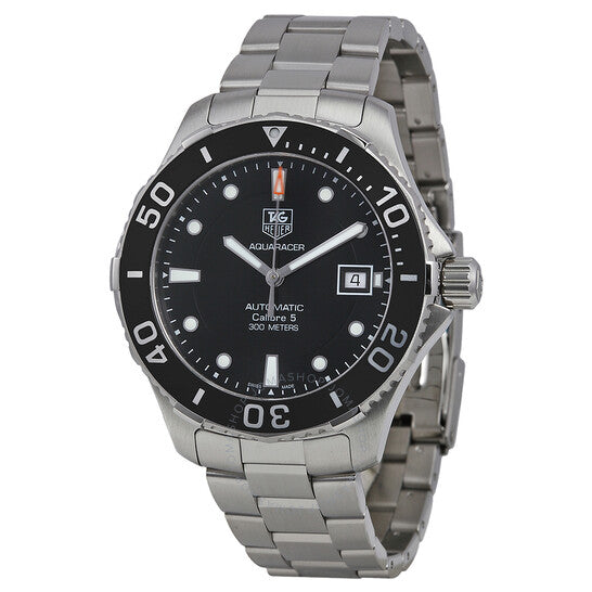 Tag Heuer Aquaracer Automatic Caliber 5 Black Dial Silver Steel Strap Watch For Men Wan2110 Ba0822 - alternate view