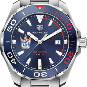 Tag Heuer Aquaracer Henrik Lundqvist Special Edition Blue Dial Silver Steel Strap Watch For Men Way101j Ba0746