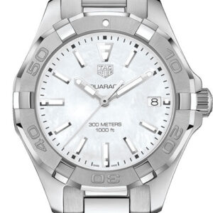 Tag Heuer Aquaracer Mother Of Pearl Dial Silver Steel Strap Watch For Women Wbd131a Ba0748