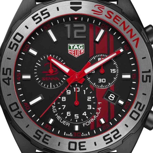 Tag Heuer Formula 1 Ayrton Senna Limited Edition Black Dial Two Tone Rubber Strap Watch For Men Caz1019 Ft8027 - alternate view