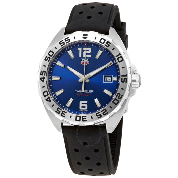 Tag Heuer Formula 1 Quartz Blue Dial Black Rubber Strap Watch For Men Waz1118 Ft8023 - alternate view