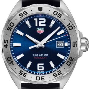 Tag Heuer Formula 1 Quartz Blue Dial Black Rubber Strap Watch For Men Waz1118 Ft8023