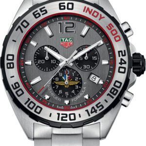 Tag Heuer Formula 1 Chronograph Indy 500 Special Edition Grey Dial Silver Steel Strap Watch For Men Caz1016 Eb0058