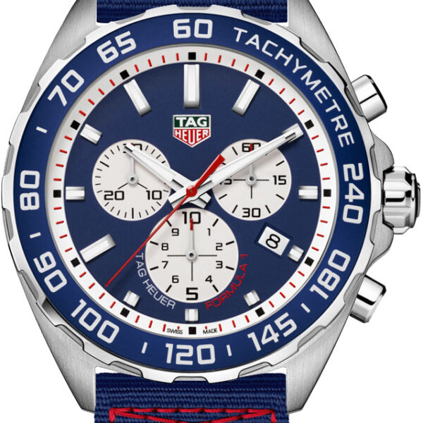 Tag Heuer Formula 1 Redbull Edition Chronograph Blue Dial Blue Nato Strap Watch For Men Caz1018 Fc8213