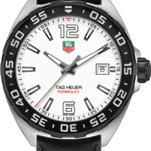 Tag Heuer Formula 1 Quartz White Dial Black Rubber Strap Watch For Men Waz1111 Ft8023