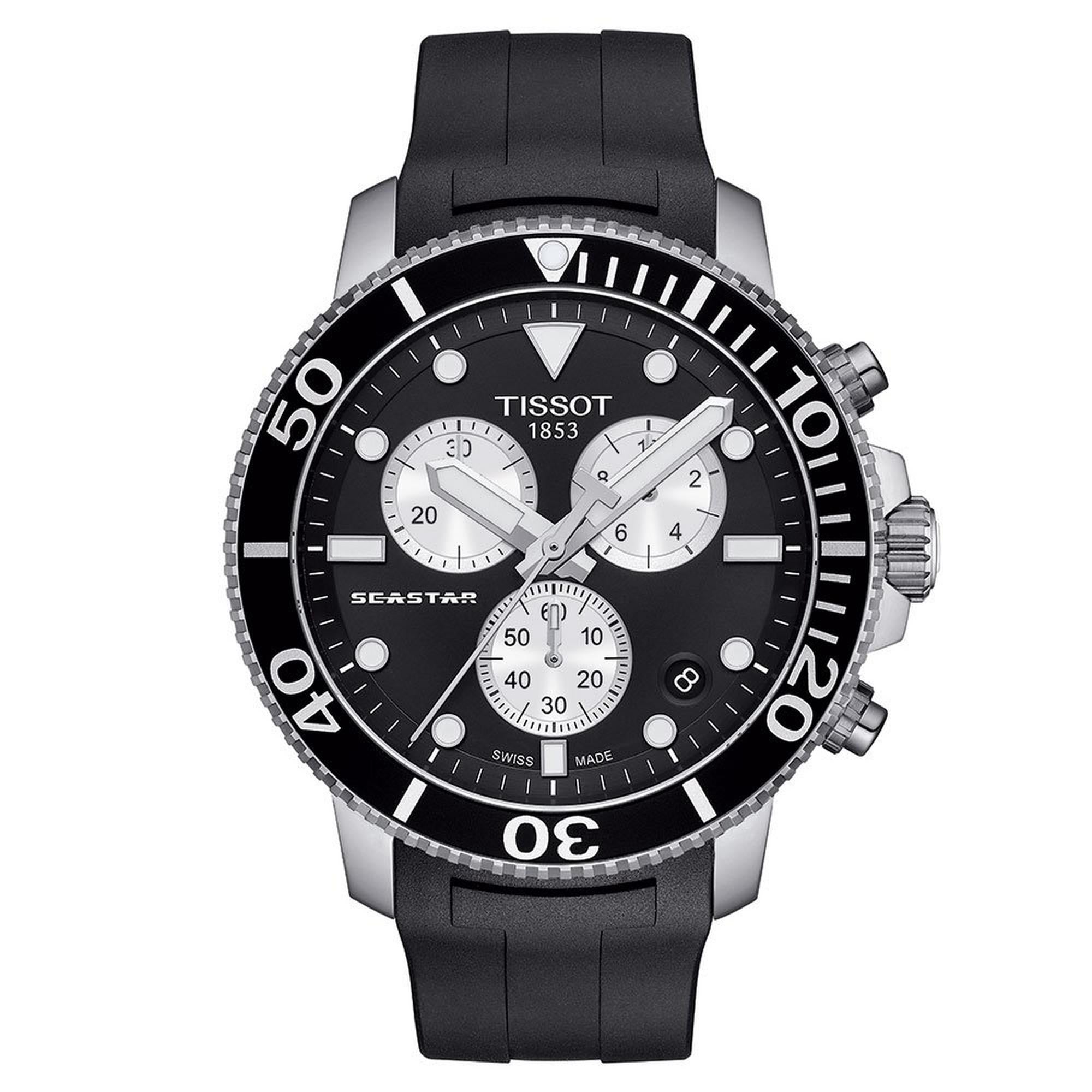 Tissot Chronograph Watch Seastar 1000 Orange T1204171705100