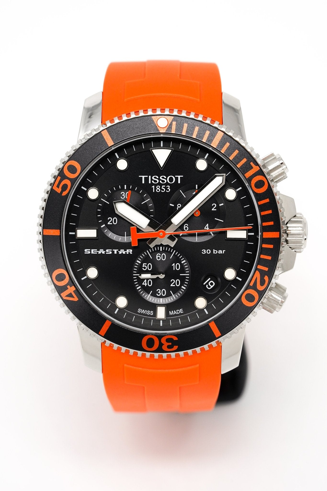 Tissot Chronograph Watch Seastar 1000 Orange T1204171705101 - Image 6