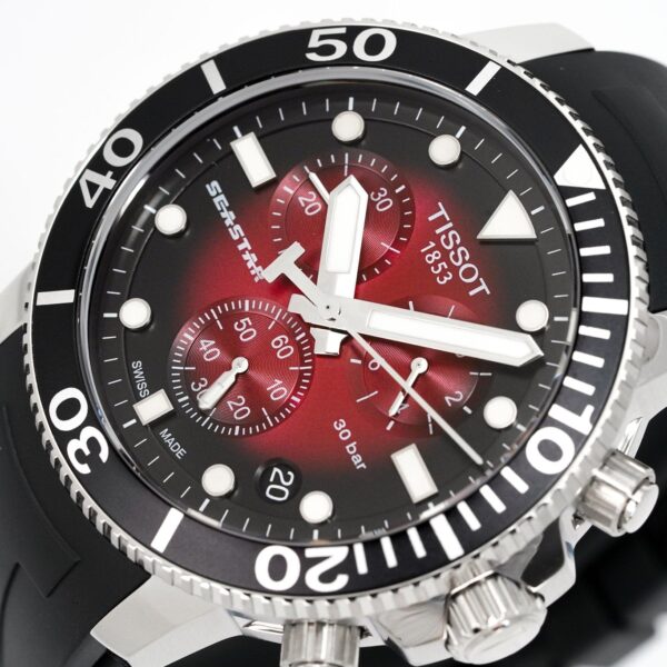 Tissot Chronograph Watch Seastar 1000 Red Rubber T12041742100 - alternate view