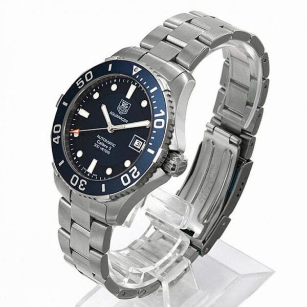 Tag Heuer Aquaracer Caliber 5 Automatic Blue Dial Silver Steel Strap Watch For Men Wan2111 Ba0822 - alternate view