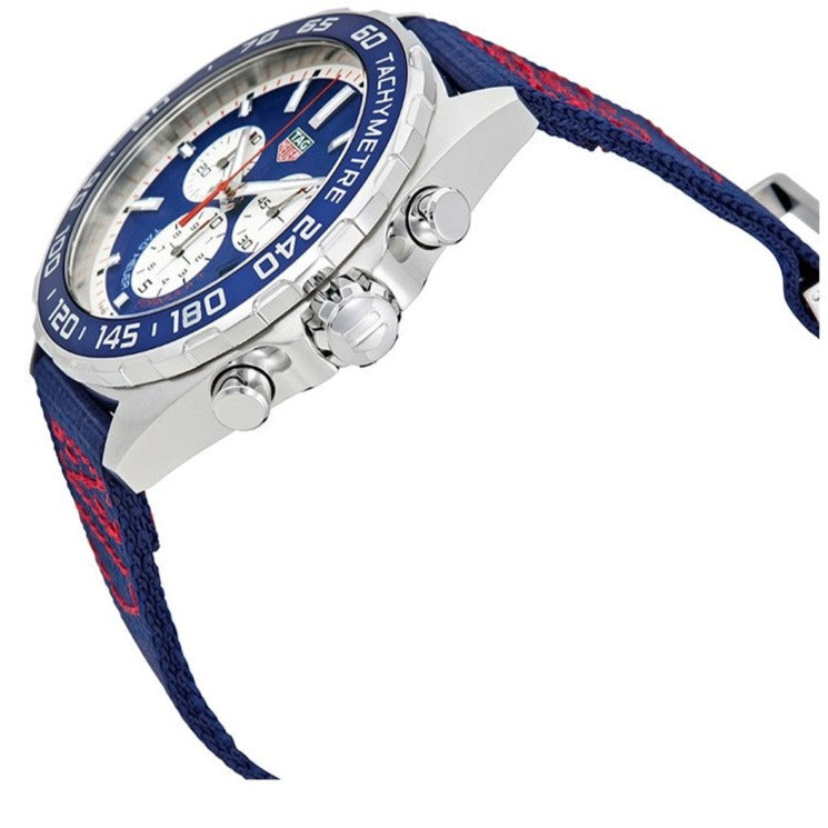 Tag Heuer Formula 1 Redbull Edition Chronograph Blue Dial Blue Nato Strap Watch For Men Caz1018 Fc8213 - Image 6