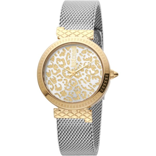 Just Cavalli Vibrazioni Steel Yellow Gold Leopard Glitter