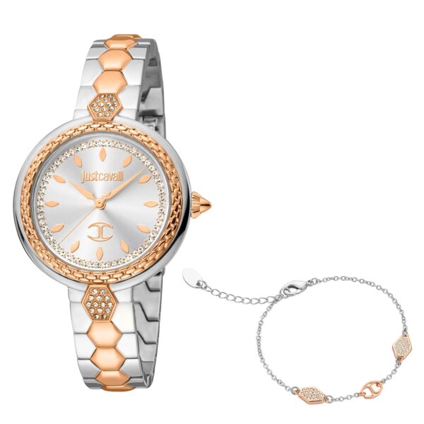 Just Cavalli Snake Creazione Two Tones RG Silver