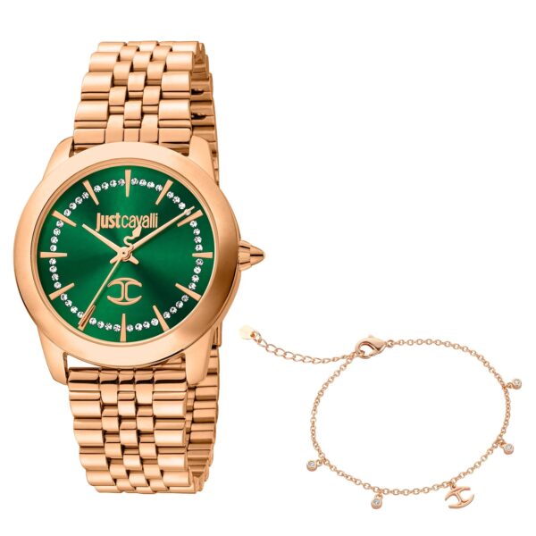 Just Cavalli Glam Creazione Rose Gold Green