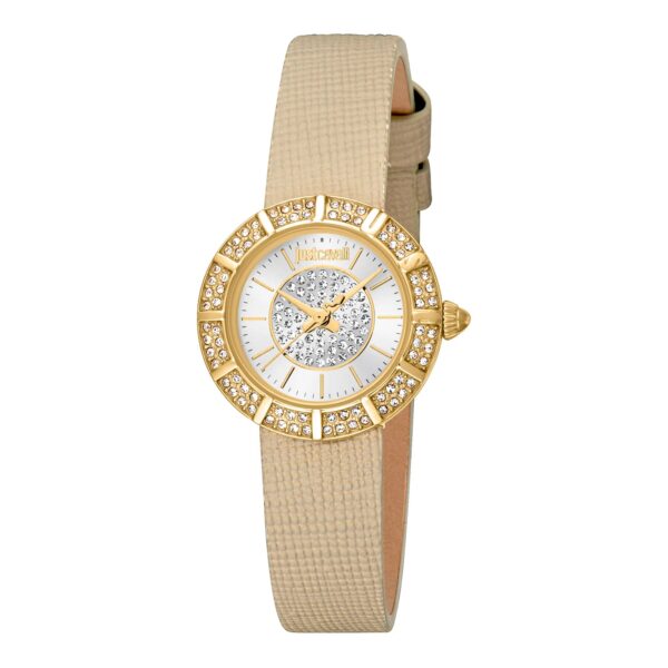 Just Cavalli Eleganza Mini Leather Beige Gold