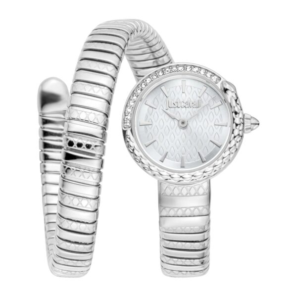Just Cavalli Cerchio Snake Silver Grey