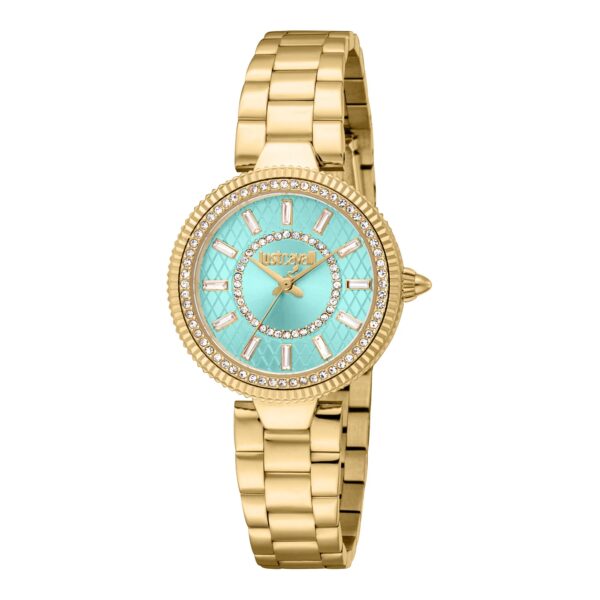 Just Cavalli Ostentatious Yellow Gold Turquoise