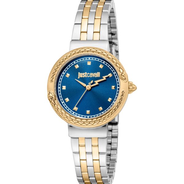 Just Cavalli Brave Snake Two Tones YG Blue