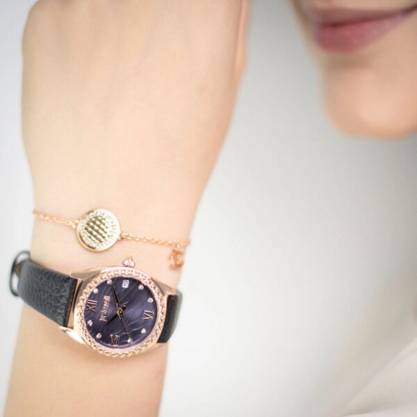 Just Cavalli Indomitable Animalier Leather Black Violet - alternate view