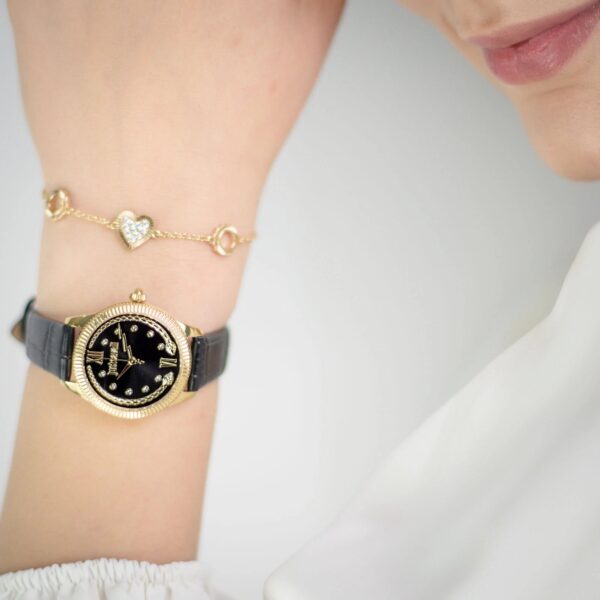 Just Cavalli Lovestruck Valentines Leather Black YG - alternate view