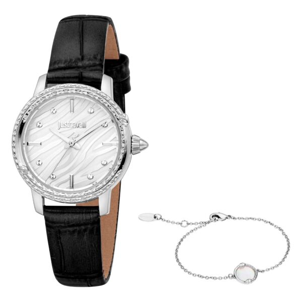 Just Cavalli Euforia Snake Leather Black Silver