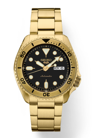 Gent'S Yellow Seiko 5 Divers Watch New Srpk18