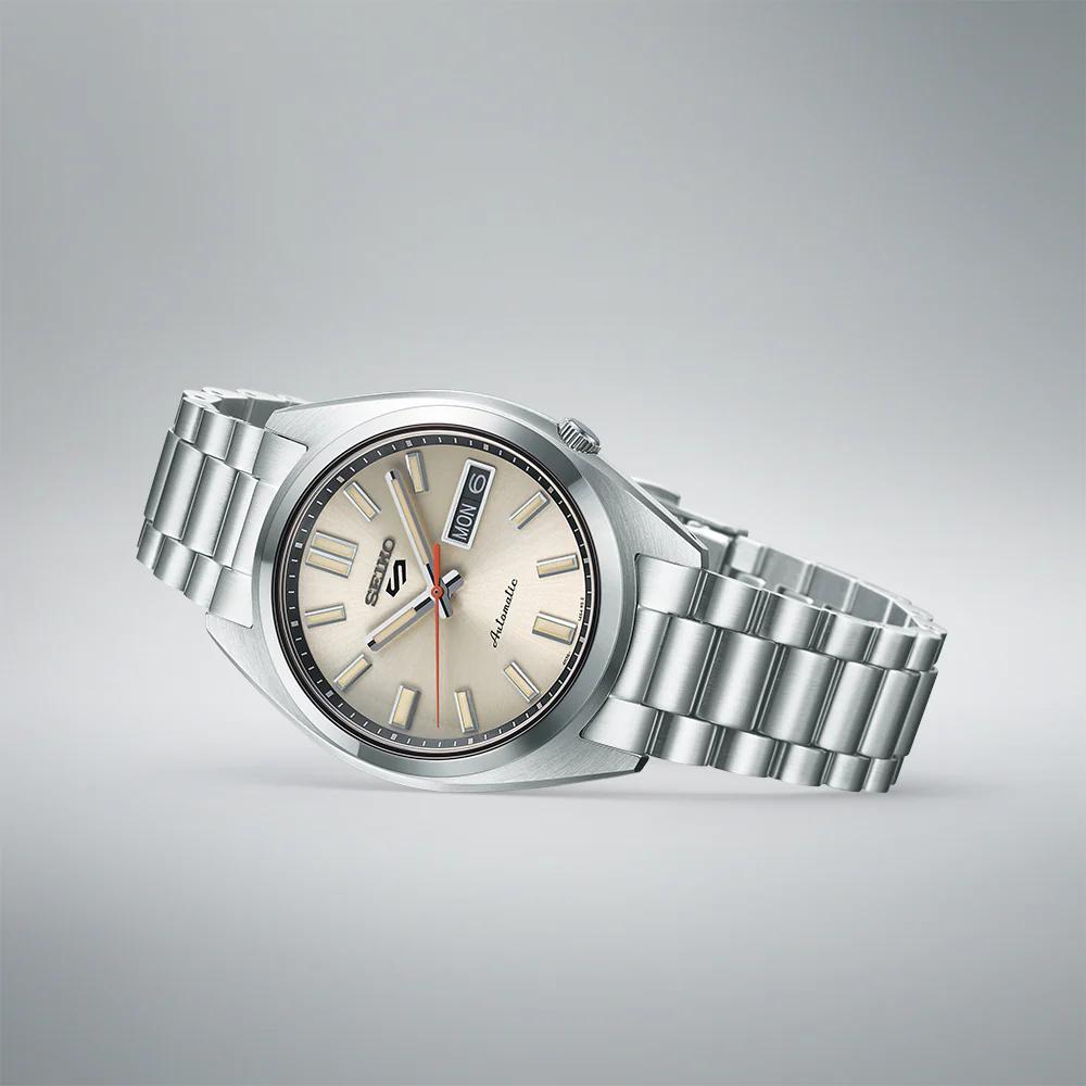 Seiko 5 Automatic Ivory Dial Stainless Steel Men' Watch Srpk91K1 - Image 3