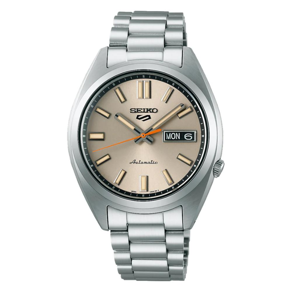 Seiko 5 Automatic Ivory Dial Stainless Steel Men' Watch Srpk91K1