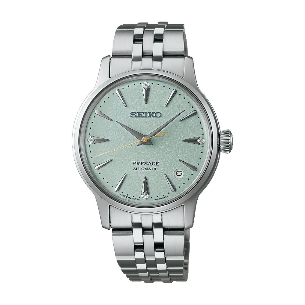 Seiko Presage Silver Stainless Steel Strap Women Watch Srpl63J1