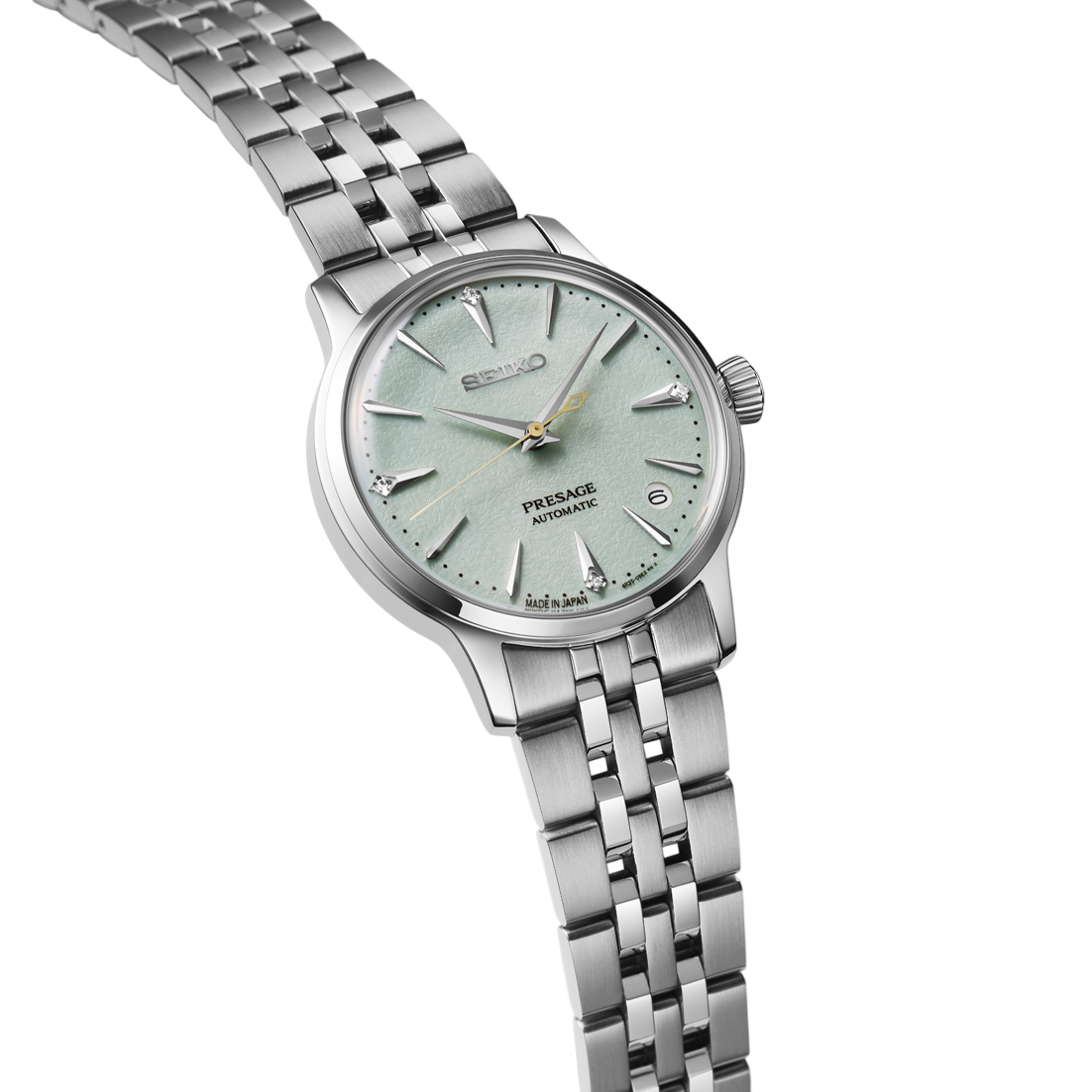 Seiko Presage Silver Stainless Steel Strap Women Watch Srpl63J1 - Image 2