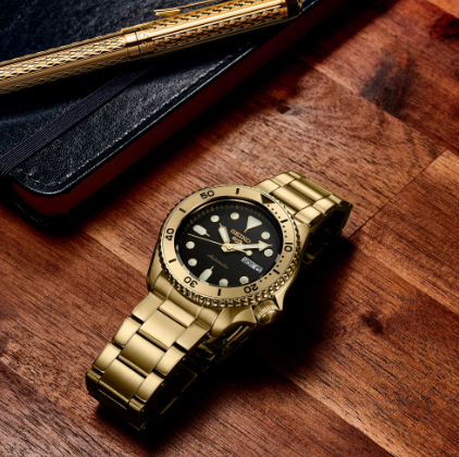 Gent'S Yellow Seiko 5 Divers Watch New Srpk18 - alternate view